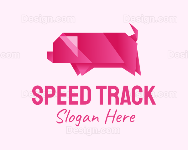 Pig Origami Art Logo