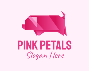 Pig Origami Art logo design