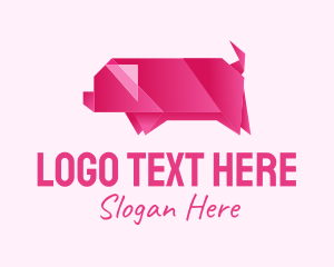 Art - Pig Origami Art logo design