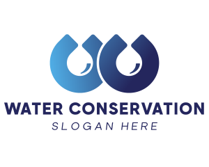 Water Drop Letter W logo