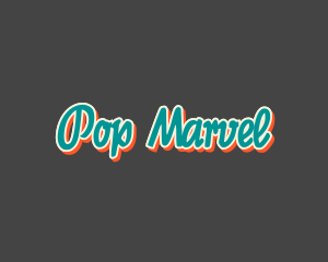 Retro Pop Calligraphy logo design