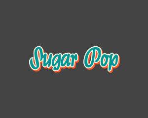 Retro Pop Calligraphy logo design