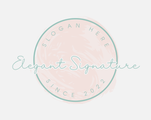 Feminine Watercolor Paint logo design