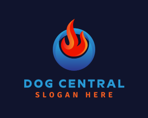 Gradient Hot Cold Element logo design