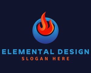 Gradient Hot Cold Element logo