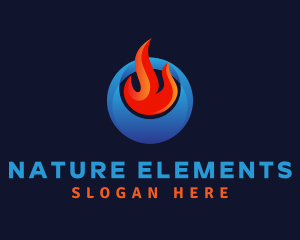 Gradient Hot Cold Element logo design