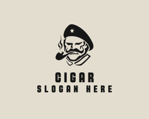 Smoking Soldier Man logo design