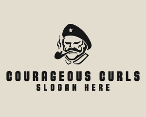 Smoking Soldier Man logo design