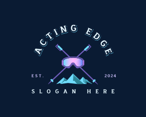 Ski Mountain Snowboarding  logo design