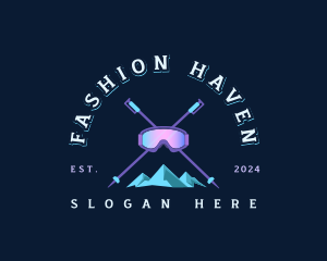 Ski Mountain Snowboarding  logo design