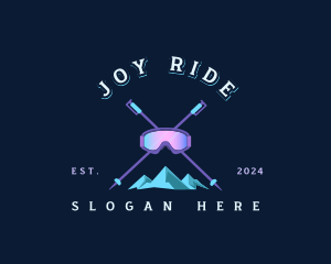 Ski Mountain Snowboarding  logo design