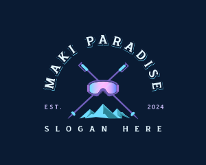 Ski Mountain Snowboarding  logo design