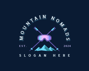 Ski Mountain Snowboarding  logo design