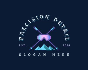 Ski Mountain Snowboarding  logo design