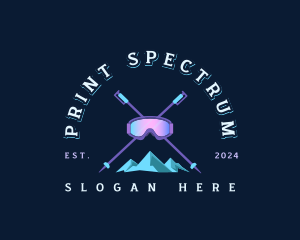 Ski Mountain Snowboarding  logo design