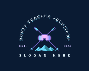 Ski Mountain Snowboarding  logo design