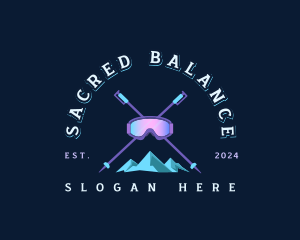 Ski Mountain Snowboarding  logo design