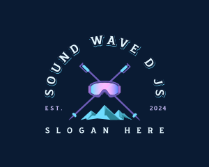 Ski Mountain Snowboarding  logo design