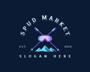 Ski Mountain Snowboarding  logo design