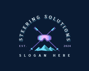 Ski Mountain Snowboarding  logo design