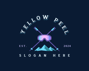 Ski Mountain Snowboarding  logo design