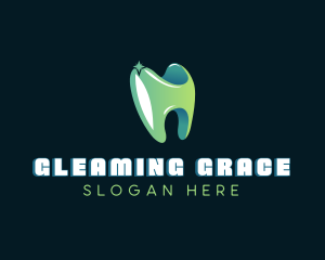 Shiny Sparkling Tooth logo design