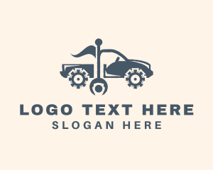 Mechanic Cog Pickup Truck logo