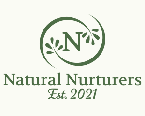 Natural Wellness Leaves  logo design