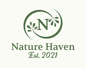 Natural Wellness Leaves  logo design