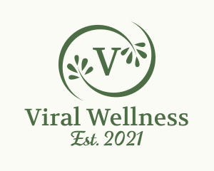 Natural Wellness Leaves  logo design