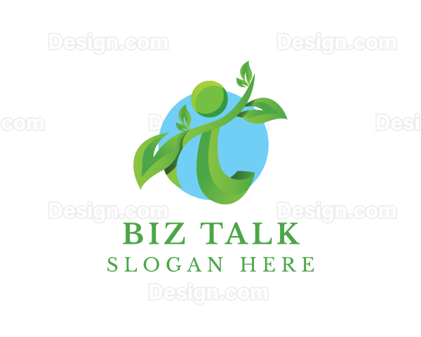 Human Organic Leaves Logo