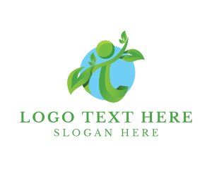 Leaves - Human Organic Leaves logo design