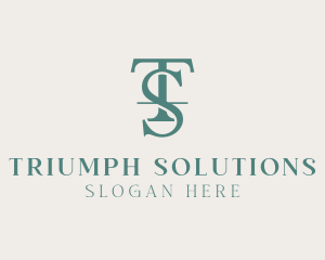 Legal Consulting Letter TS logo design