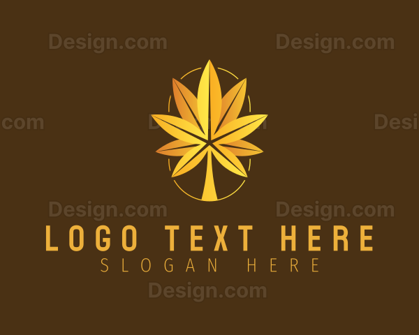 Cannabis Autumn Leaf Logo