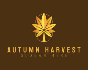 Cannabis Autumn Leaf logo design