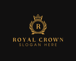 Royal Crown Wreath  logo design