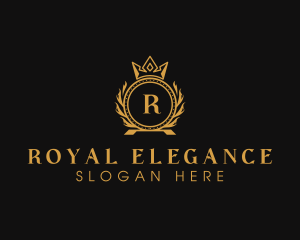 Royal Crown Wreath  logo design