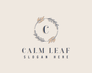 Beauty Leaf Wreath logo design