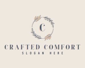 Beauty Leaf Wreath logo design