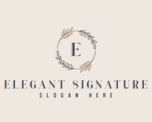 Beauty Leaf Wreath logo design