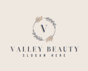 Beauty Leaf Wreath logo design