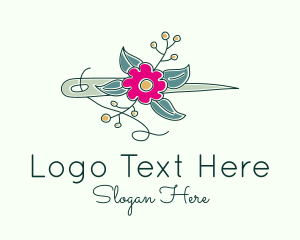 Floral Stitching Needle logo