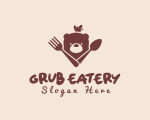 Bear Spoon Fork Restaurant logo design