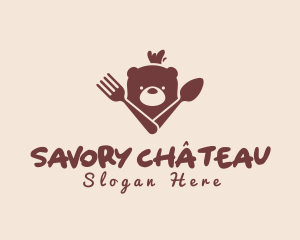 Bear Spoon Fork Restaurant logo design