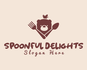 Bear Spoon Fork Restaurant logo design