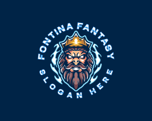 Poseidon God King logo design