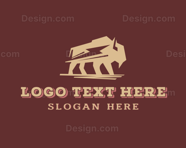 Wildlife Bull Animal Logo