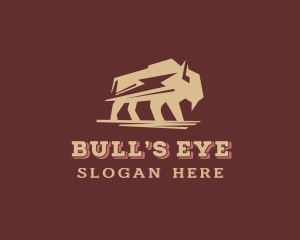 Wildlife Bull Animal logo design