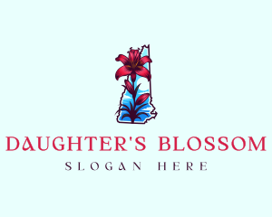 New Hampshire Lily Flower logo design