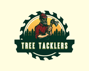 Logger Lumberjack Axe logo